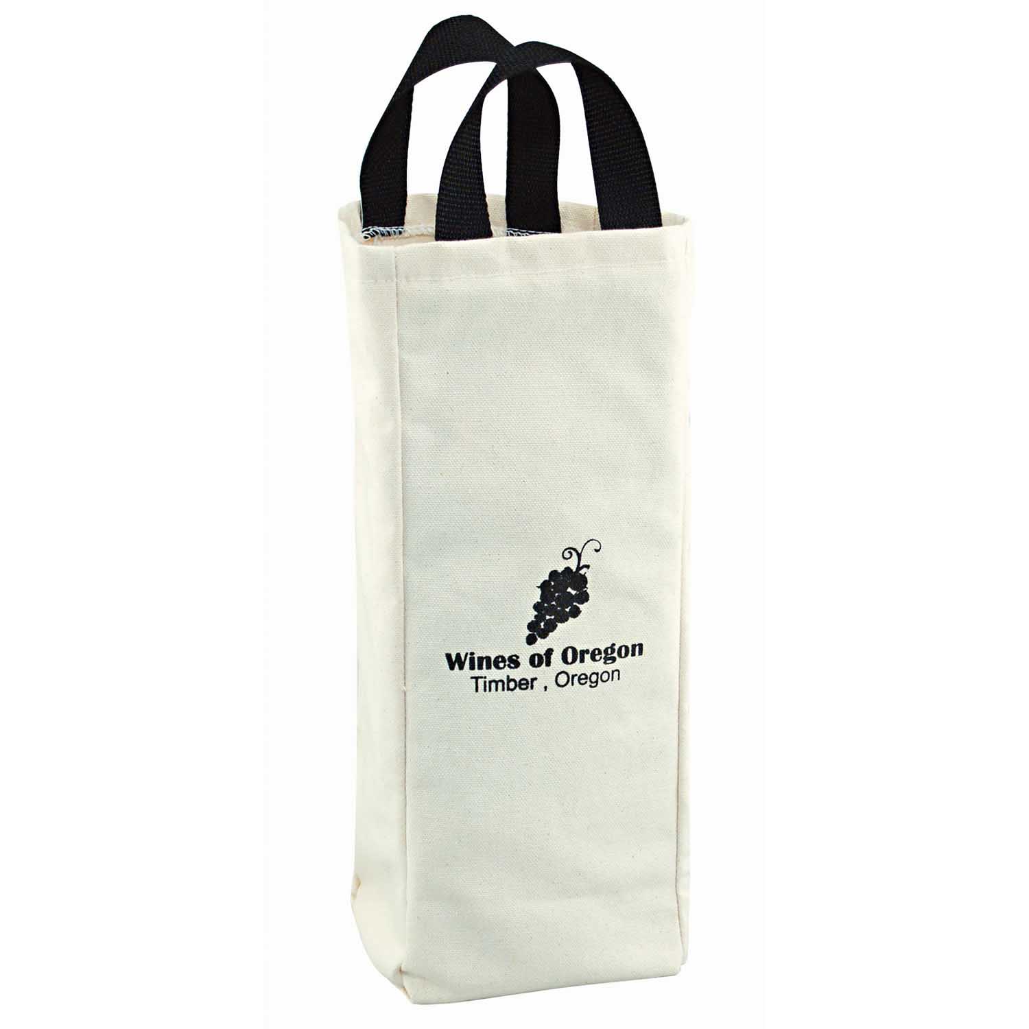 Tote BagsWT513N, 10oz Natural Canvas Wine Tote,