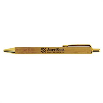 B8000 - Bamboo Pen with Gold Accents