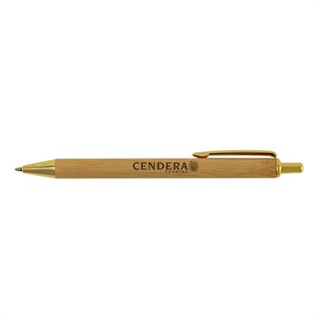 B9100 - Bamboo Mechanical Pencil with Gold Accents