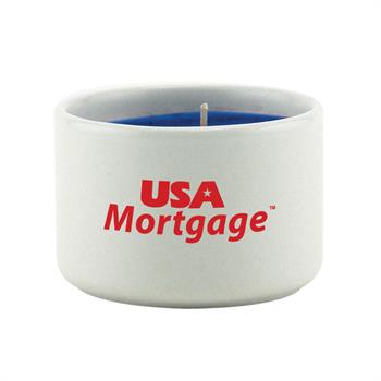 CACM120W - 2oz White Ceramic Candle