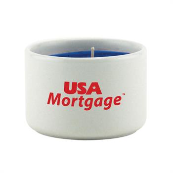 CACM120W - 2oz White Ceramic Candle