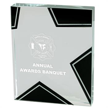 GS57 - Glass Star Award - W5-1/2"X6-3/4"