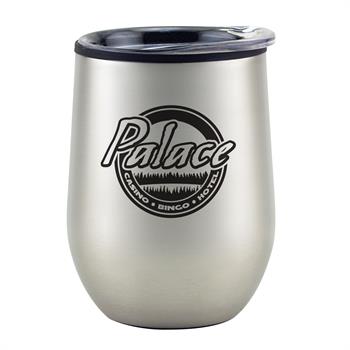 WC11SP - 11oz Stainless Wine Cup w/Plastic Liner & Lid