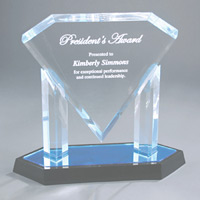 Acrylic Floating Diamond Award