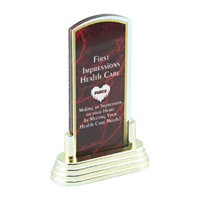 Acrylic Marbleized Arch w3” x 7”