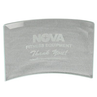 Clear Beveled Glass Crescent Award w6"x4"
