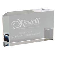 CCFB47 - Crystal Facet Block Award - w7"x4-1/2"