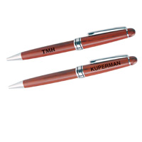 RosewoodMaple-Silver-Duotone-Wooden-Ballpoint-Pens