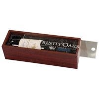 Rosewood Finish Wine Box w/Acrylic Lid